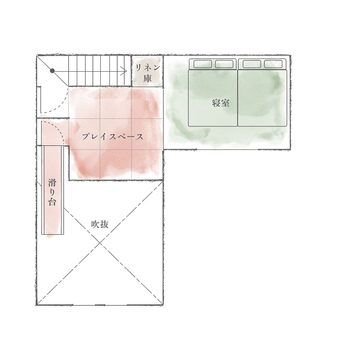画像:間取り図 Room2-NOBINOBI- 3階