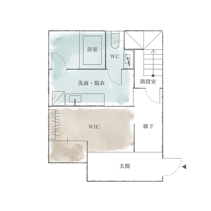 画像:間取り図 Room1-SUKUSUKU- 1階