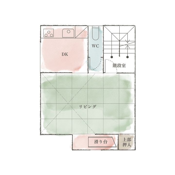 画像:間取り図 Room1-SUKUSUKU- 2階