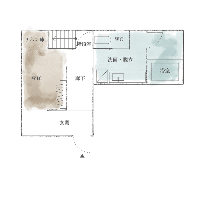 画像:間取り図 Room1-SUKUSUKU- 1階